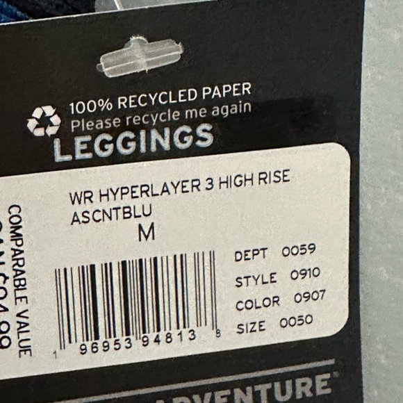 New Eddie Bauer women’s hyperlayer 3 collection high rise leggings blue M - Picture 3 of 6